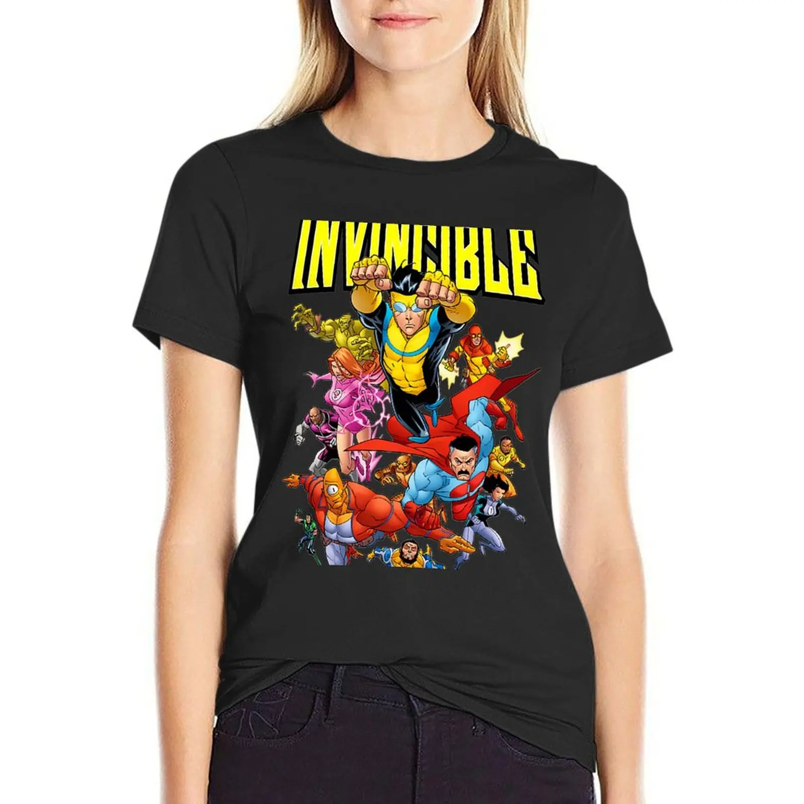 Invincible invincible cartoon T-Shirt funny Female clothing summer clothes new edition Women's t-shirt