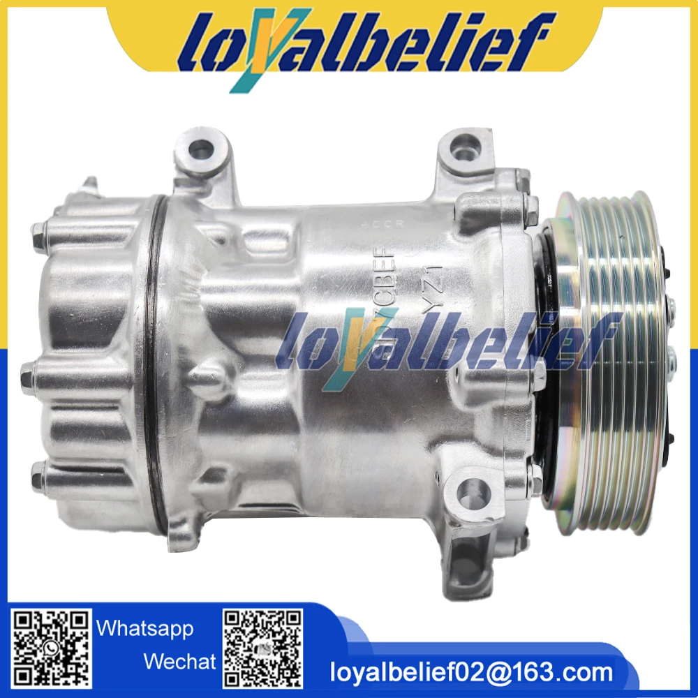 Auto AC Compressor For PEUGEOT 408 1.6 THP 6453WF 6453WH 6453YQ 648740 9676862380 9659875480 9659875580 5SEL1 6SEL16C