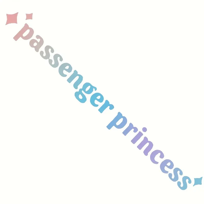 Durable Star Princess Vinyl Sticker Weatherproof Decal for Car Motorcycle Rearview Mirror, Easy to Apply
