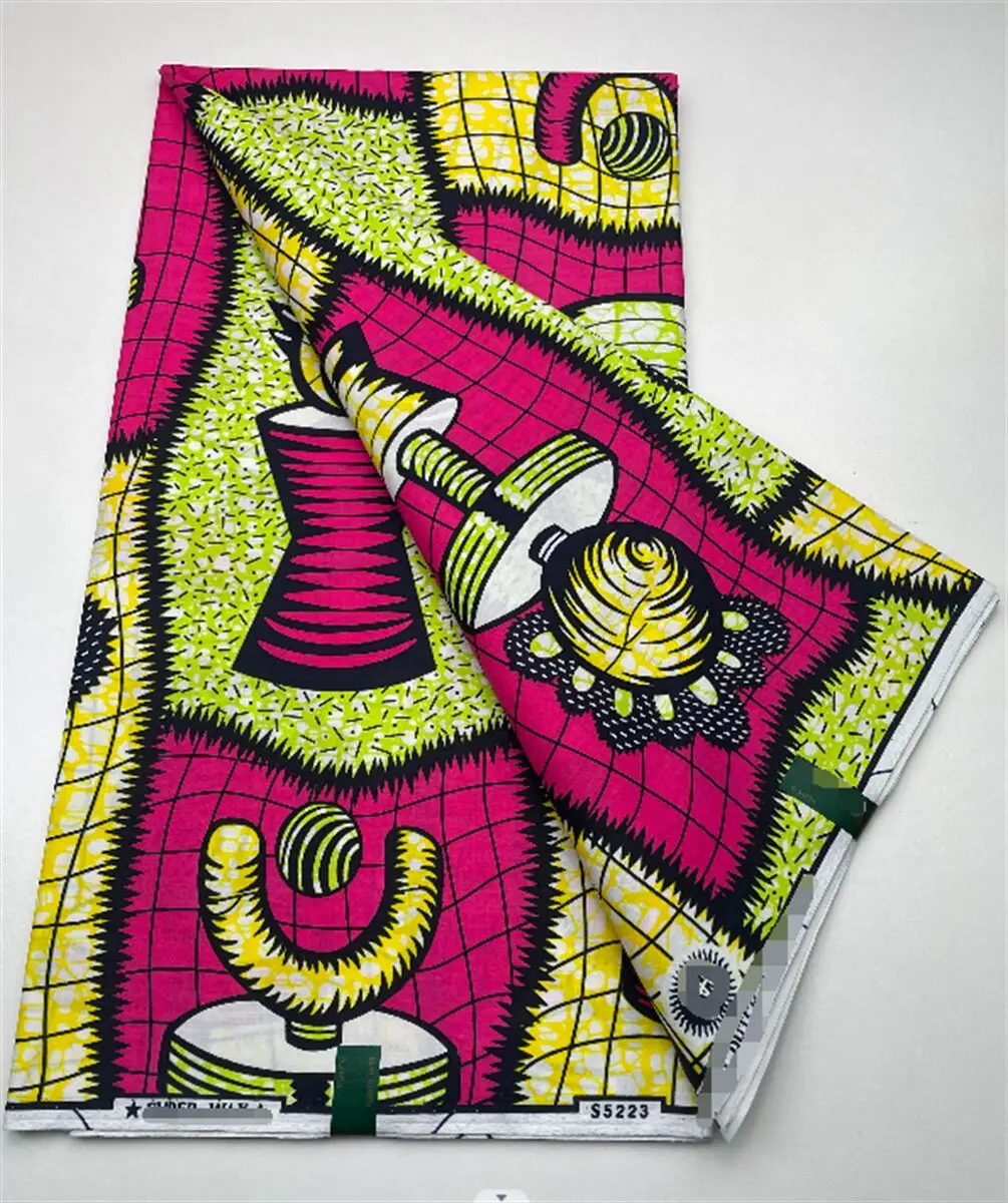 

Newest African Wax Print Fabric 100% Cotton Soft Dresses African Wax Tissu Ankara Wax Real Nigeria Wax Pagne Wedding Dresses