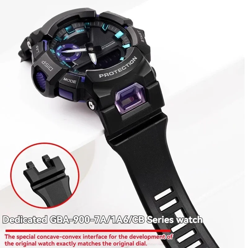 For Casio GBA-900 Men's Strap Sports Waterproof Bracelet GBA 900 Resin Replacement Watchband With Linker Watch Accessories