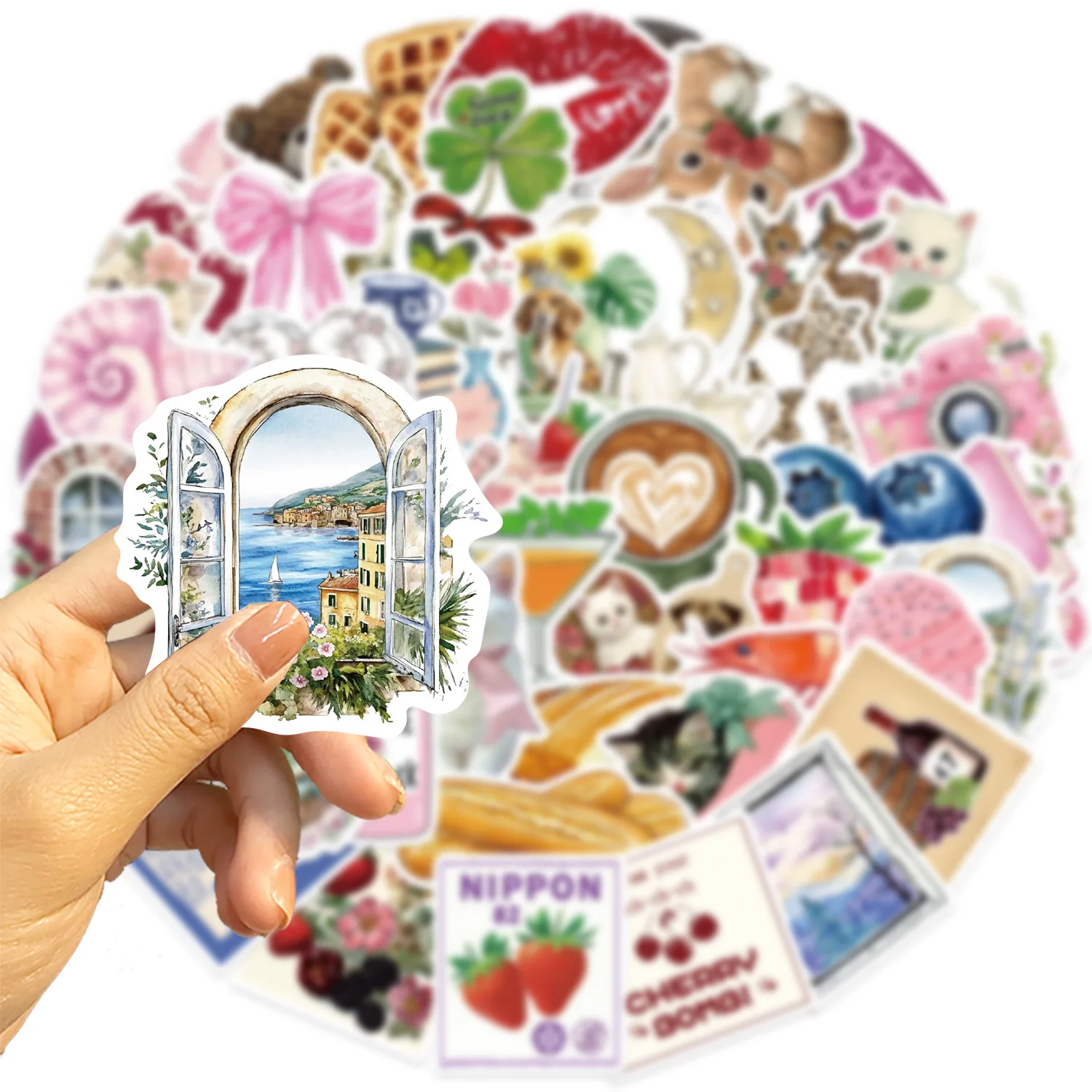 50 قطعة من ملصقات Pinterest الجمالية لتزيين الأزياء Harajuku للكمبيوتر المحمول والأمتعة الإبداعية على الحائط ديكور ملابس الشارع الشهير ملصق إبداعي