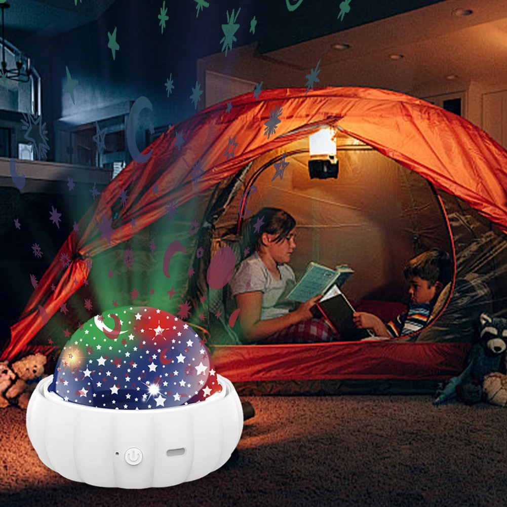 Stars Moons Dinosaurs 3D Night Light 3 in 1 Starry Sky Dinosaur 360 Rotating Space Night Light Ideal for Baby Toddler Girls Boys