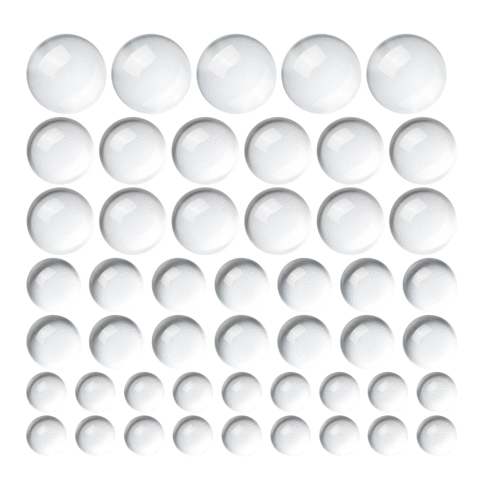 80Pcs 6mm/8mm/10mm/12mm Transparent Glass Cabochons Half Round Clear Dome Cabochon for DIY Cameo Photo Pendant Jewelry 20pcs/siz