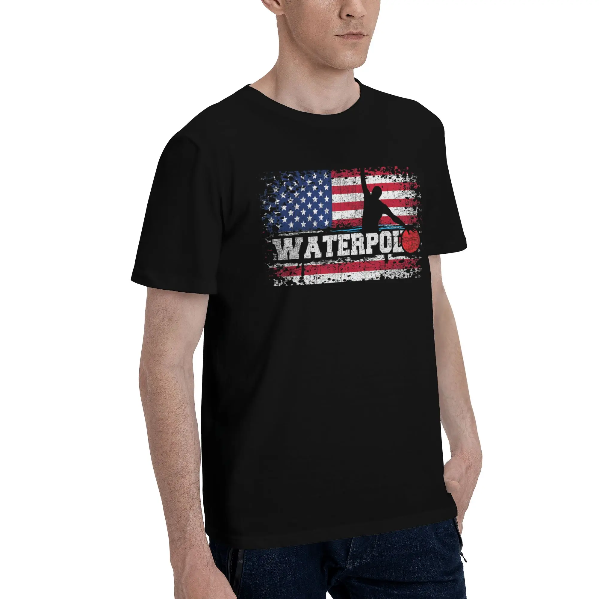Water Polo Player  Tee Shirt for Men Women Fashion T Shirts  Cotton Clothes