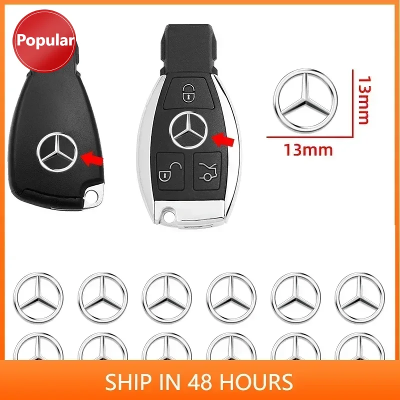 # 13 مللي متر مفتاح السيارة شعار ملصقات اكسسوارات لمرسيدس بنز AMG E S C A B الفئة GLE GLS CLS GLC CLA GLA GLK GLB W205 W221 W177