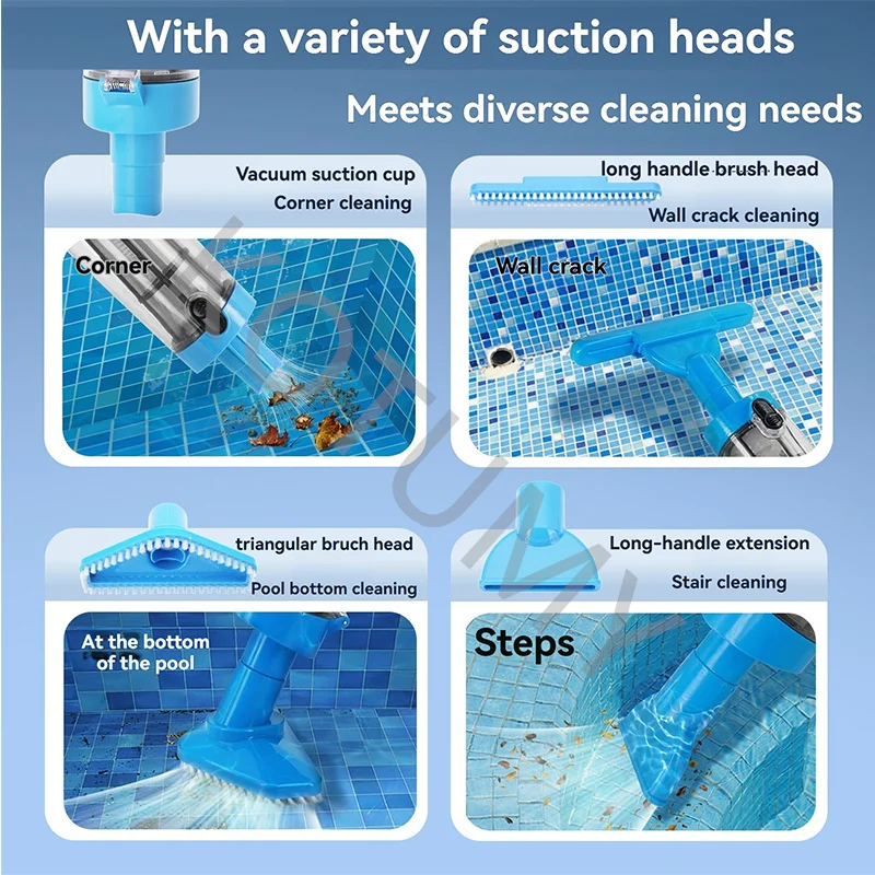 Swimming Pool Vacuum Cleaner Embedded Swimming Pool Electric Pool Charging Handheld