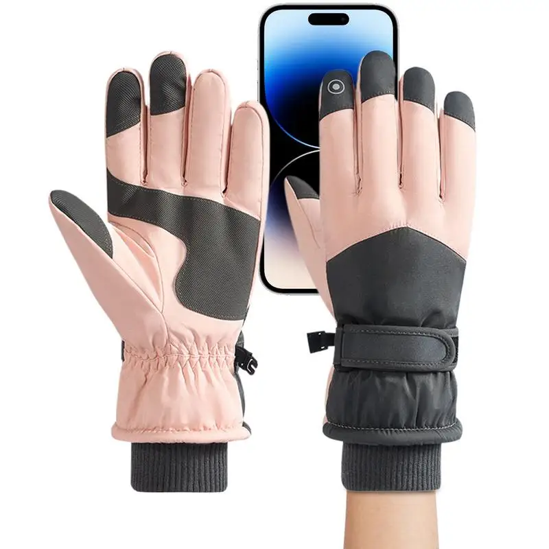 Skiing Gloves Touchscreen Snowboard Gloves Cold Weather Gloves for Women Men Anti-Slip Warm Gloves for Skiing Hiking Cycling