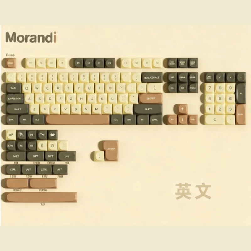 

Morandi Theme Keycaps Set 130-keys Customized PBT Dye-Sublimation MOA Profile Keyboard Cap for Mechanical Keyboard Accessories