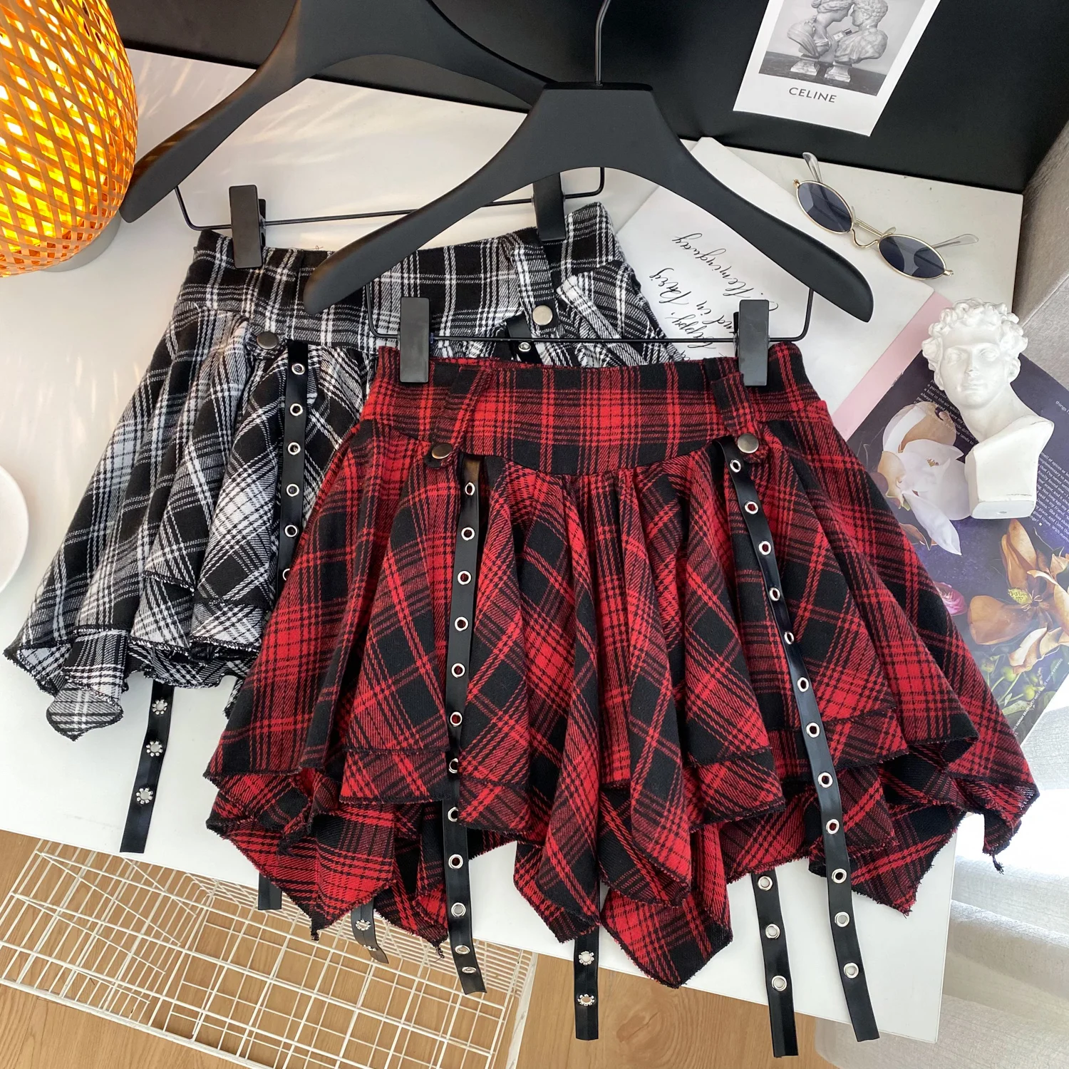 

Y2k Sweet Irregular Short Skirt For Women 2024 Summer American Vintage High Wiast A-line Mini Tutu Jk Skirts