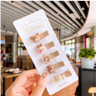

Kids Hair Clips Milk Coffee Color Barrettes Cute Girls Hair Accessories