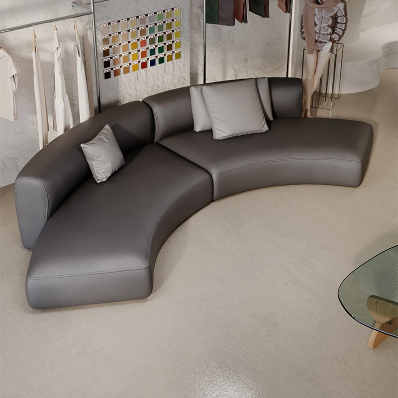 

Women's Clothing Store Sofa Small Curved Special-shaped Internet Celebrity Beauty Salon Rest Area Reception Negotiation Guest