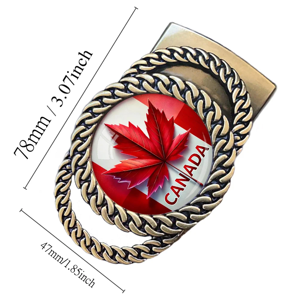 1-328 Canada Maple Leaf Automatic Ratchet Belt Buckle Fashion Personalized Waist Accessory Gift for Friends