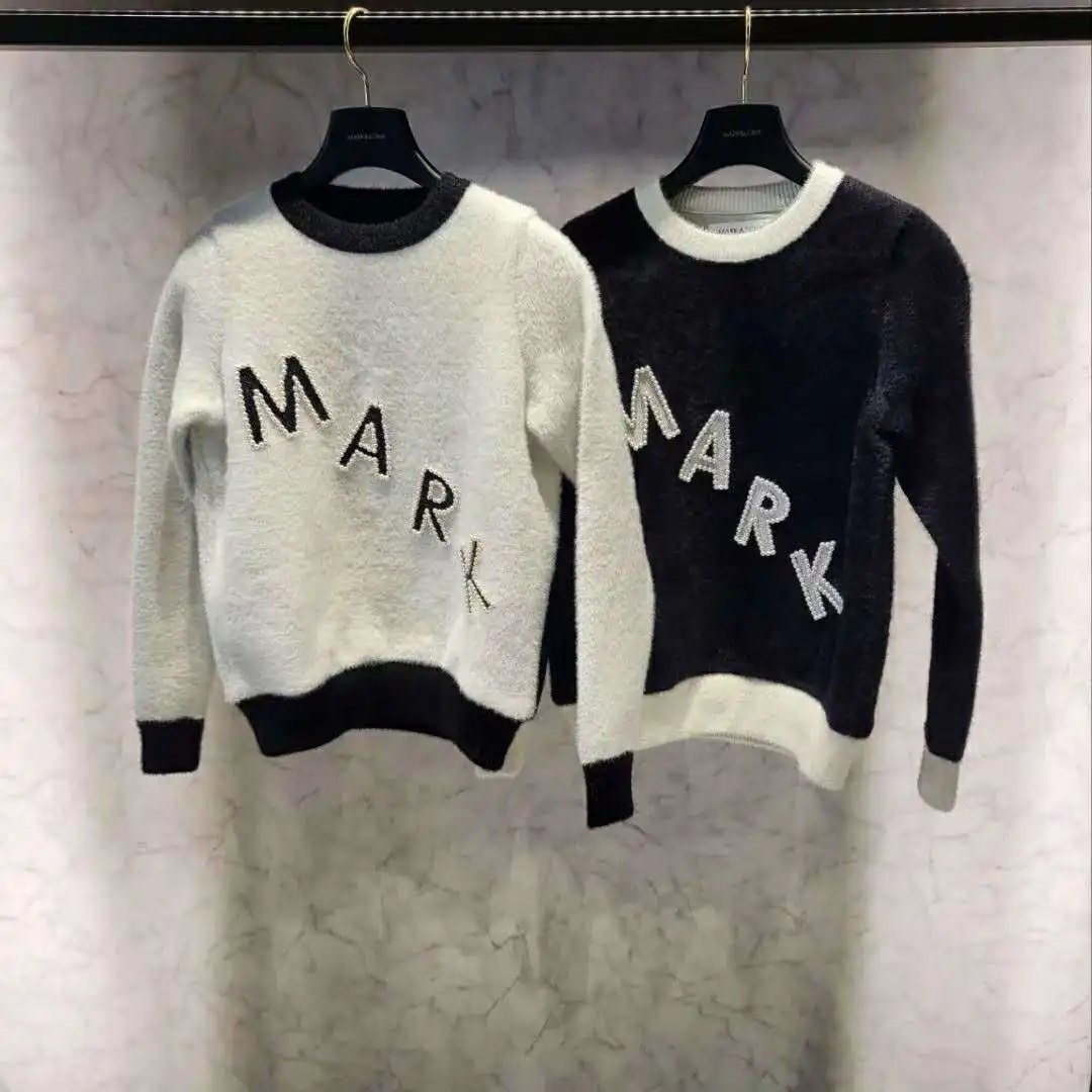 

New Golf Ladies' Fall/Winter Set Casual Knit Sweater Sporty Versatile Fleece-Lined Knit Skirt