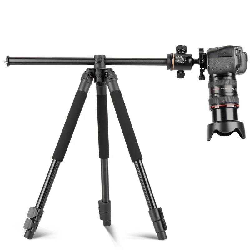 QZSD Q308H Professional Camera Transverse Center Tripod with Bag Panoramic Shooting for Canon Nikon DSLR Camera Video Camcorder