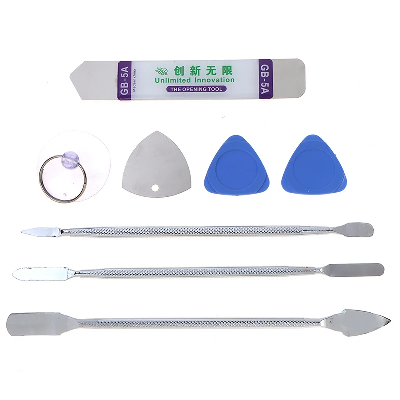 8pcs Phone Repair Metal Opening Tool Cellphone Disassemble Crowbar Steel Pry