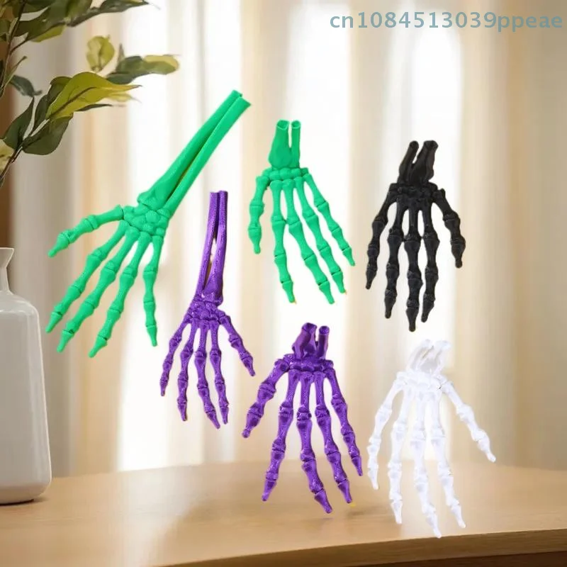 2 Pcs 3D Printed Plastic Scary Decoration Halloween Skeleton Hand Prop For Haunted House Horror Party Table Display Ghost