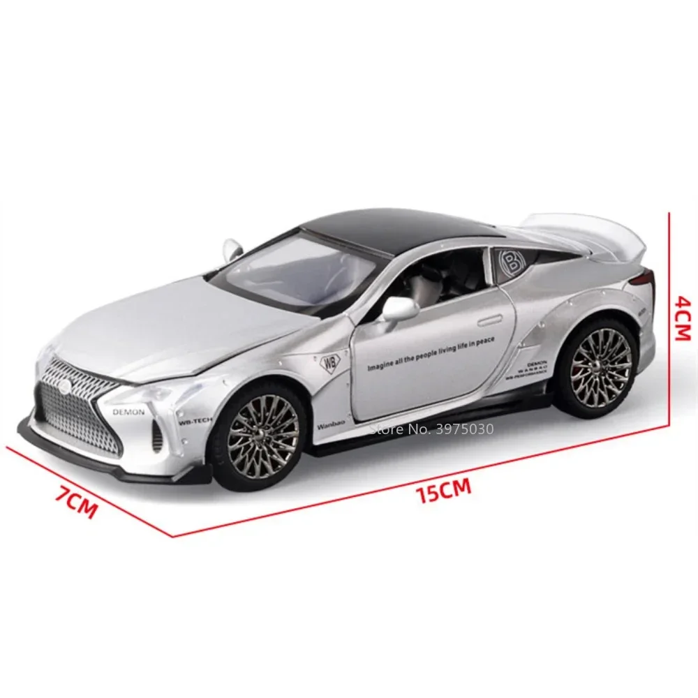 1:32 Legering Diecast Auto Speelgoed Lexus Lc500 Sportwagen Metalen Model Simulatie Met Pull Back Sound En Licht Collectie Kinderen Cadeau