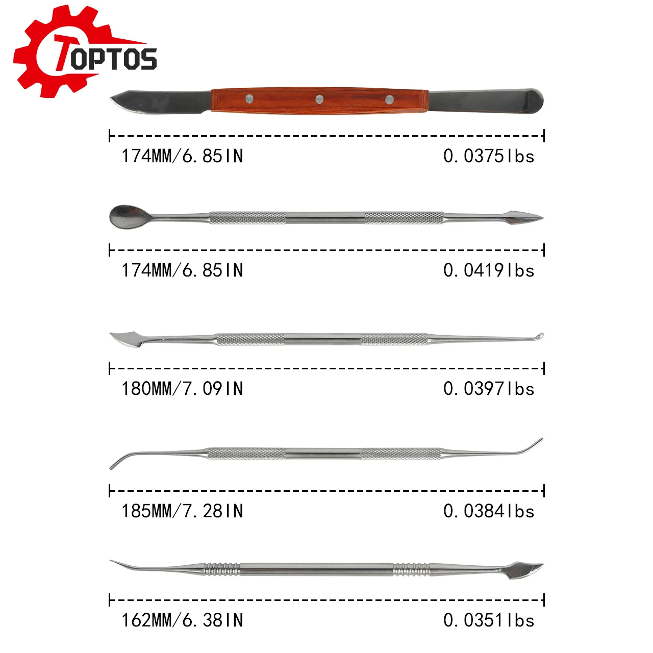 مجموعة أدوات نحت الشمع 10 قطع من الفولاذ المقاوم للصدأ أدوات النحت والنقش ذات الأطراف المزدوجة مع علبة لصنع المجوهرات والمعادن Cl