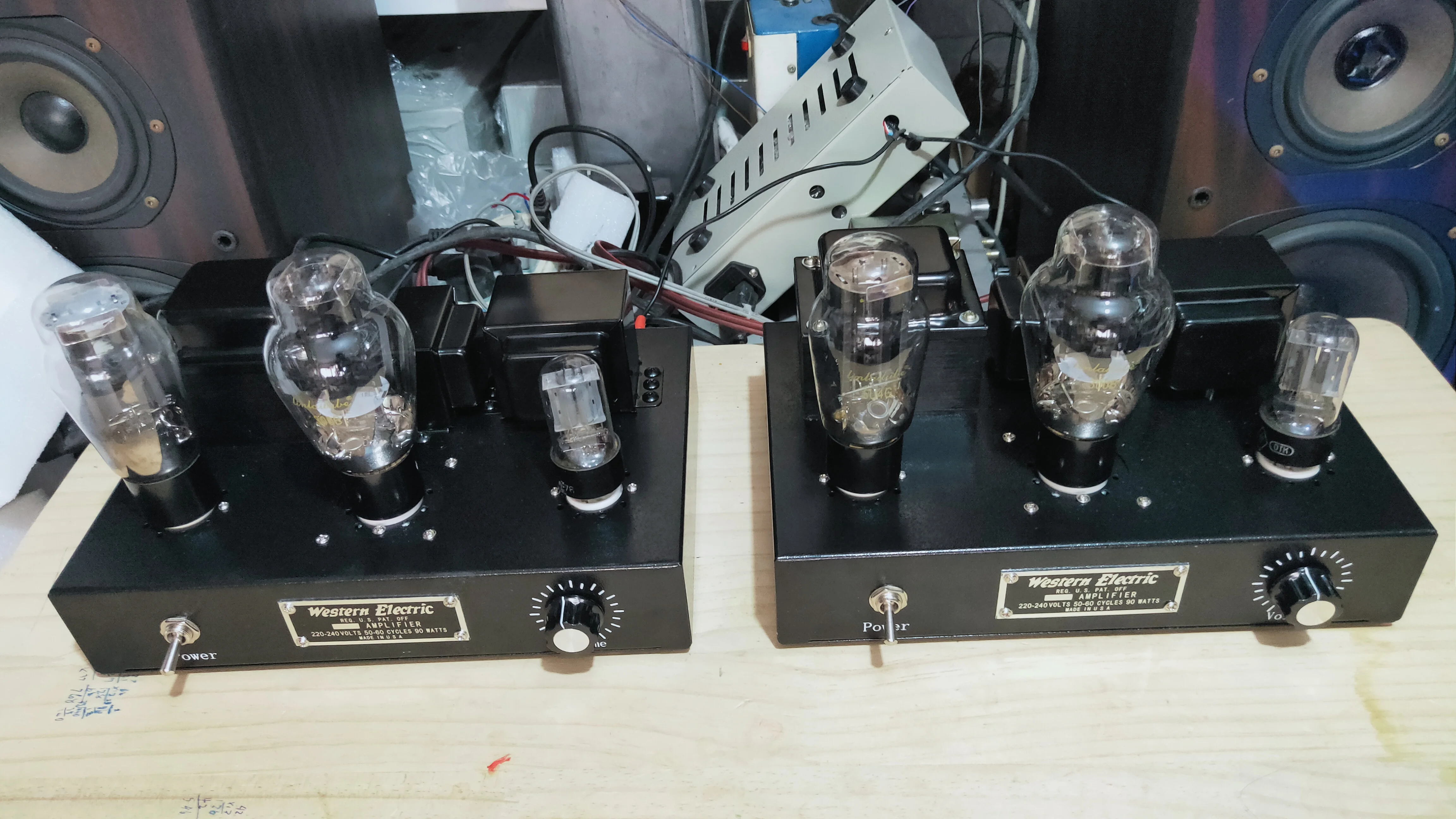 1Pair)High-end Single Ended 6SN7 Push 300B Handmade 2.0 Stereo 8W Vacuum Tube Amplifier Split HIFI 300B Electron Tube Amplifier