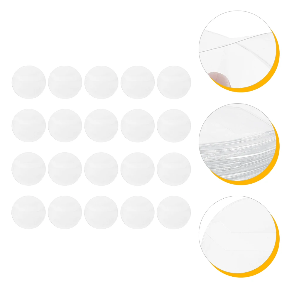 

20pcs Clear Badge Protector For Animation Souvenir Coins Round Button Badges Storage Display Case Scratch Resistant Cover