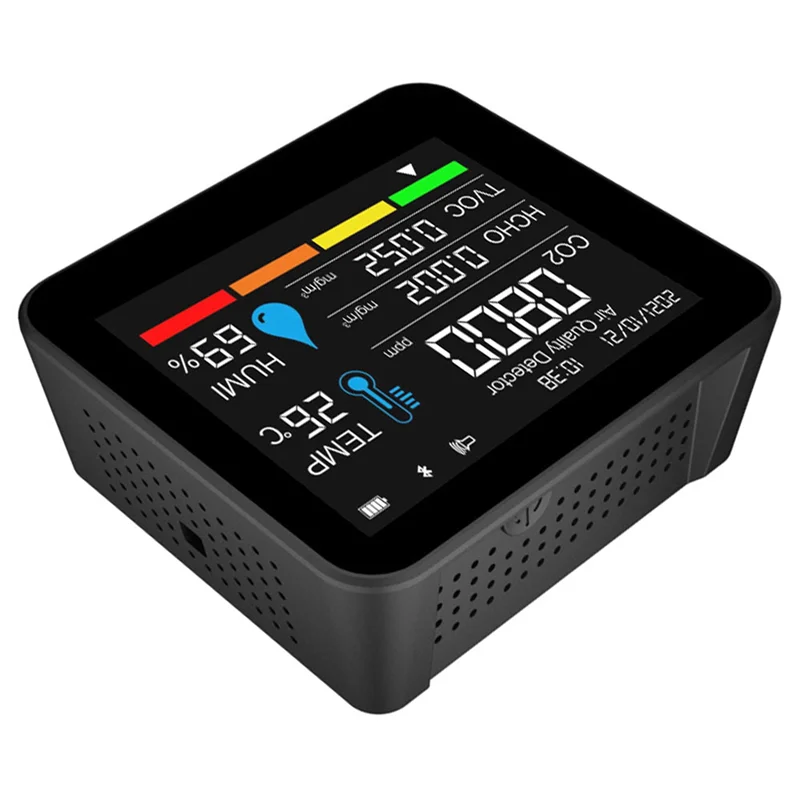 AD41-9-en-1 moniteur de qualité de l'air compteur de CO2 APP BT détecteur de dioxyde de carbone PM2.5 PM1.0 PM10 température humidité CO2