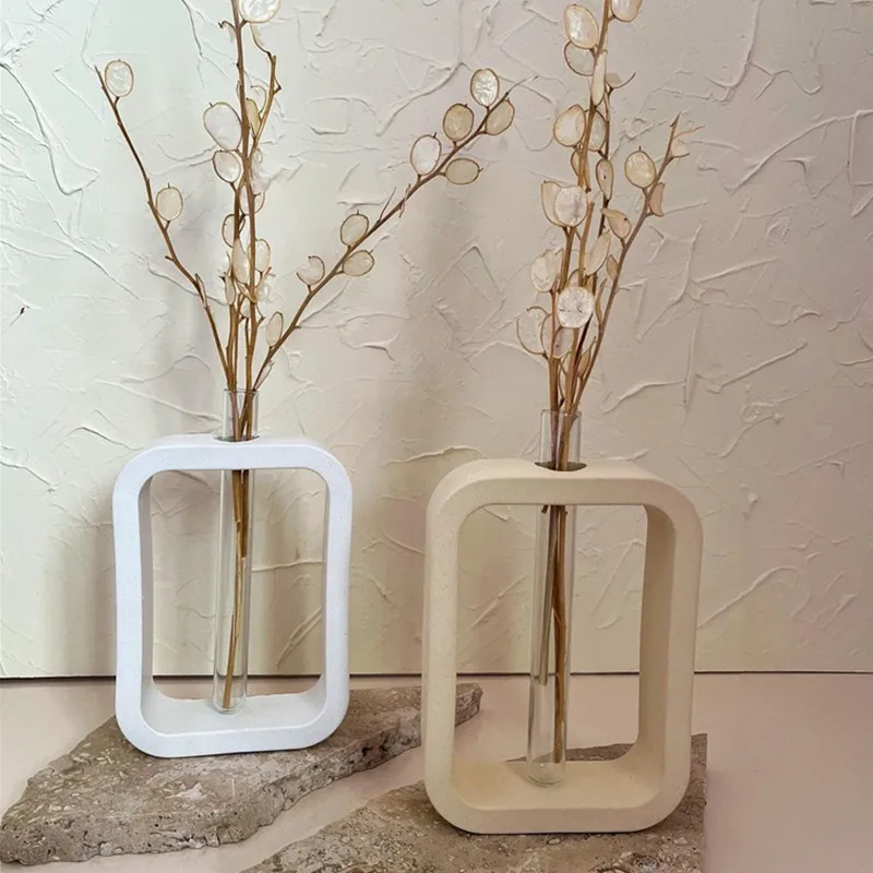 Square Rectangular Round Hydroponic Gypsum Mould Irregular Plant Vase Resin Mold DIY Hydroponic Vase Resin Mold Home Decor