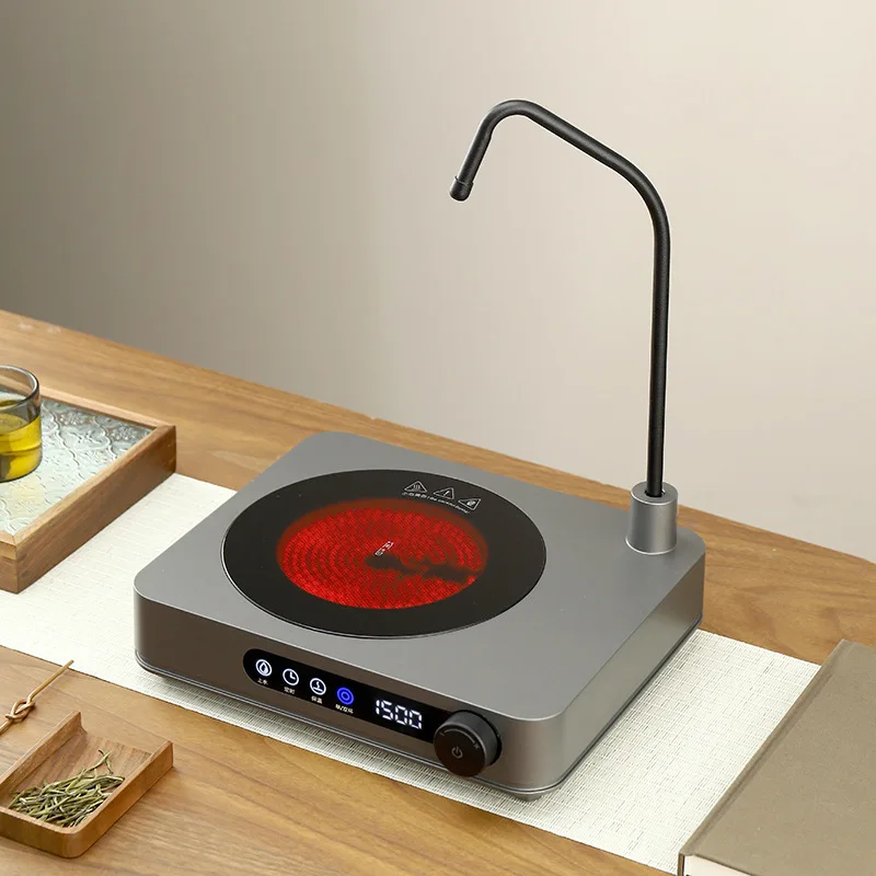 1500W Electric Ceramic Stove Timing Tea Maker Automatic Water Supply Induction Cook Water Pumping Kung Fu Tea Stove Water Boiler