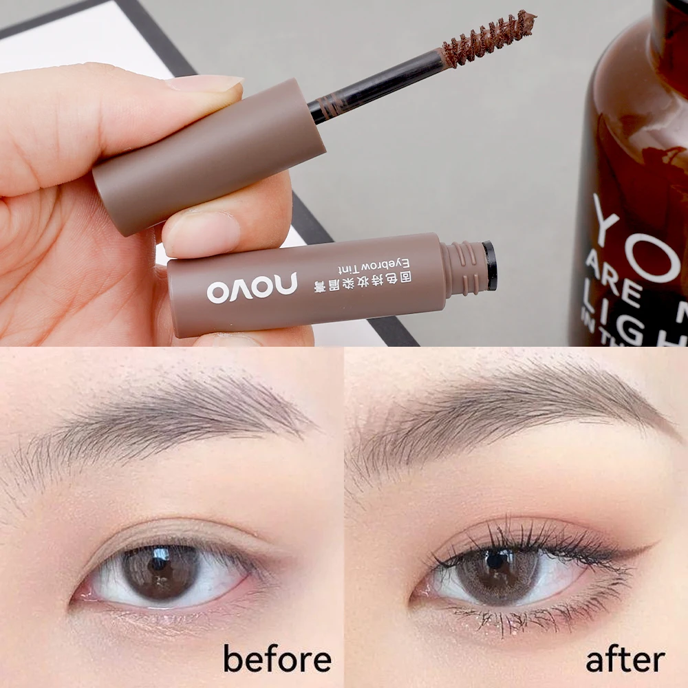 Natural Eyebrow Tint Waterproof Long Lasting Liquid Enhacer Dye Eyebrow Gel Cream Grey Coffee Brown Mascara Tint Makeup Cosmetic