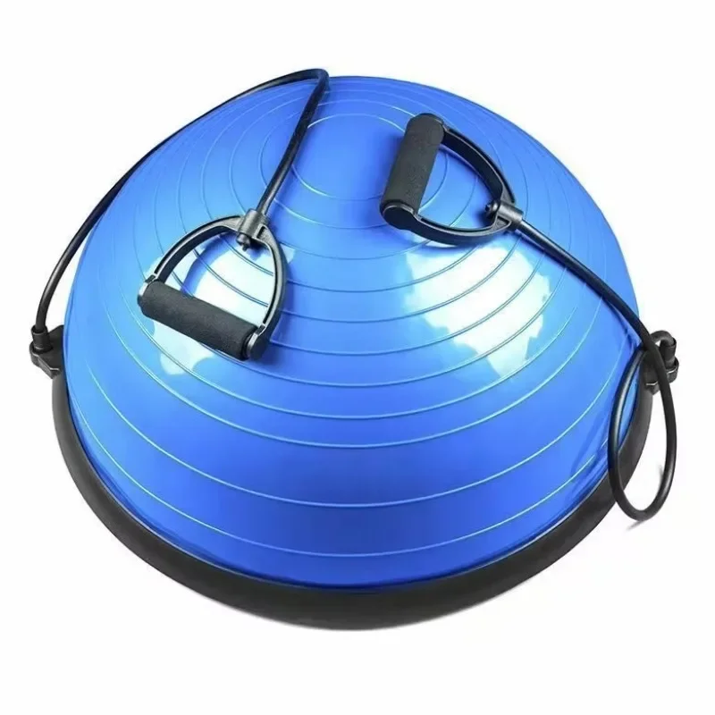 

2026 58cm PVC Yoga Half Balance Ball With Handle Abdominal Muscle Pilates Trainer
