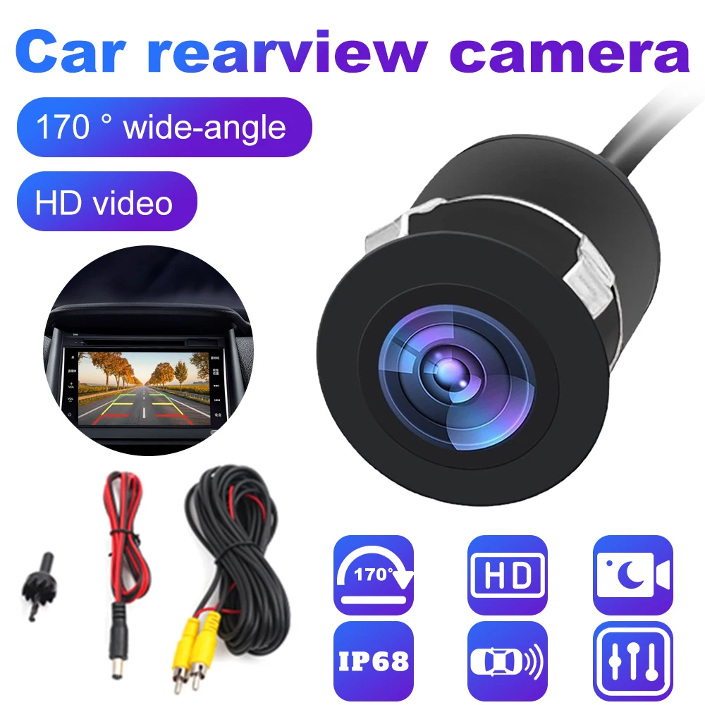 1080P Car Front Rear View Back Up Camera 170 degree Fisheye Lens Night Vision Parking Reversing HD Image Sensor Rear View