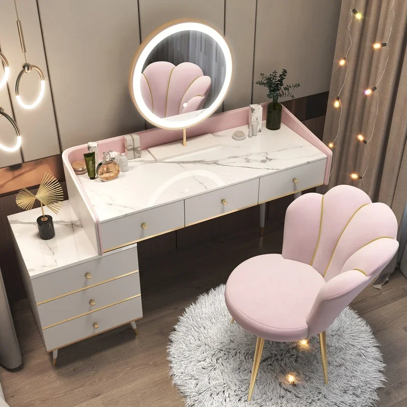 

Nordic Makeup Dressing Table Drawers Design Luxury Modern Dressing Table Mirror Chair Comoda Pra Quarto Dresser Furniture Home