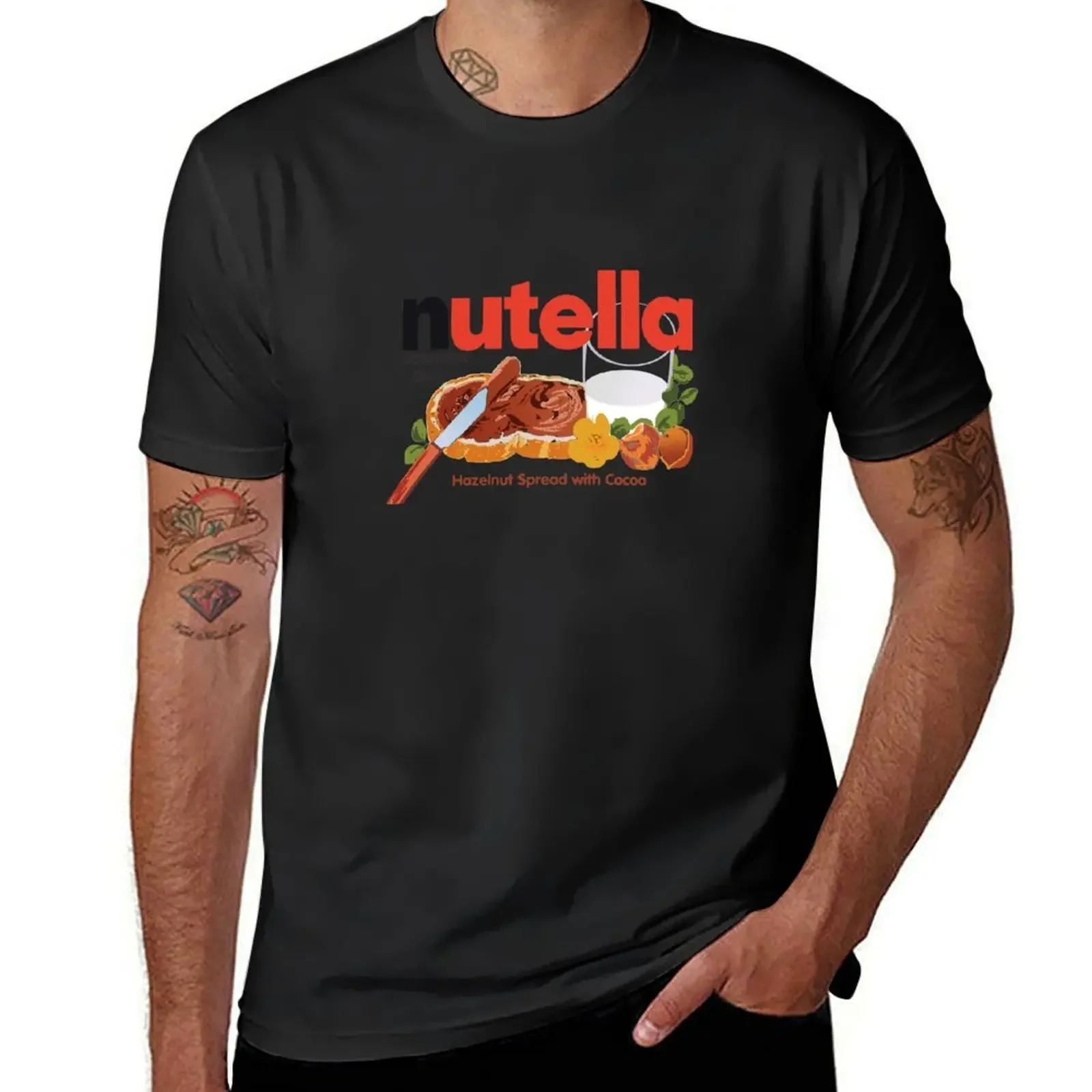 Iconic Nutella Hazelnut Cocoa Spread design T-Shirt aesthetic clothes oversizeds plain sweat compression shirt men