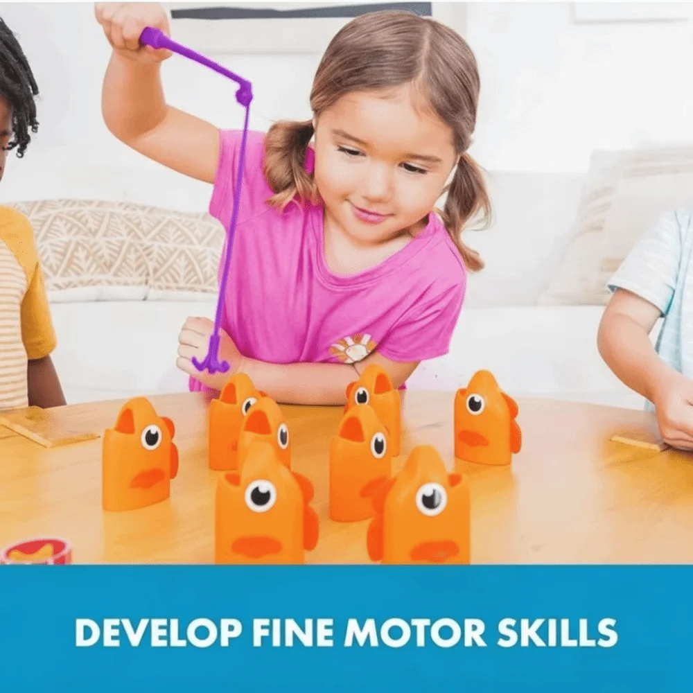 

Развивающая игрушка-головоломка «Рыбалка» в мультяшном стиле: раскладной стол-трансформер для детей с удочкой и рыбками