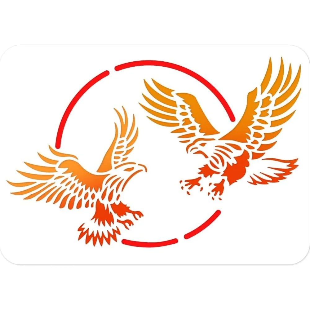 

Картина с орлом трафарет 11,69x8,27 дюйма, многоразовые трафареты для творчества и рукоделия, шаблон для рисования