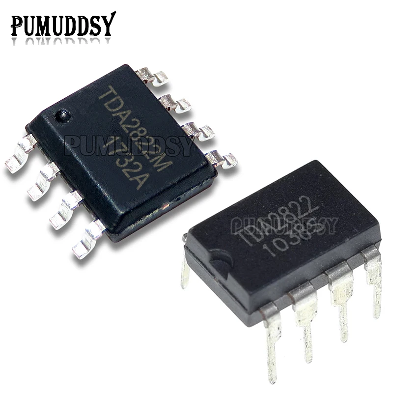 10pcs/lot TDA2822M DIP8 SOP8 TDA2822 SOP DIP 2822m DIP-8 SOP-8  Dual Low-voltage Power Amplifier IC Each 5pcs(SOP+DIP)