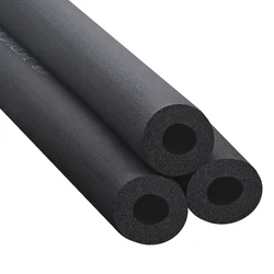 Tubo de goma de esponja de 1,8 M, soporte de tubería impermeable negro, aislamiento térmico, funda protectora Tubular, ajuste de aire acondicionado