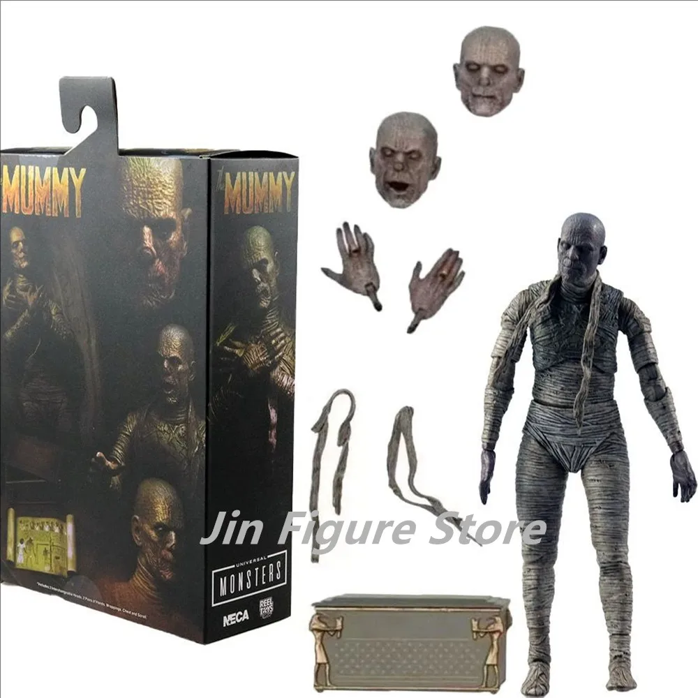 

NECA Universal Monsters The Mummy Casket Coffin Pyramid Action Figure Monsters Model Toy Christmas Halloween Gift Doll