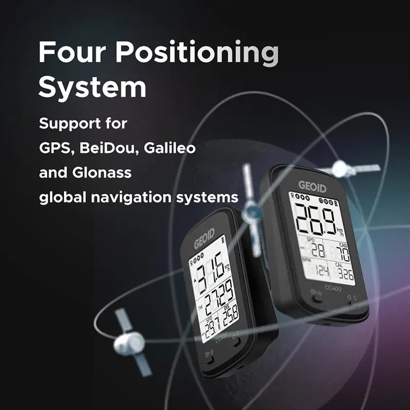 Geoid CC400 자전거 컴퓨터 사이클링 GPS 스마트 무선 방수 속도계 지원 블루투스 Ant 데이터 MTB 도로 자전거 주행 거리계