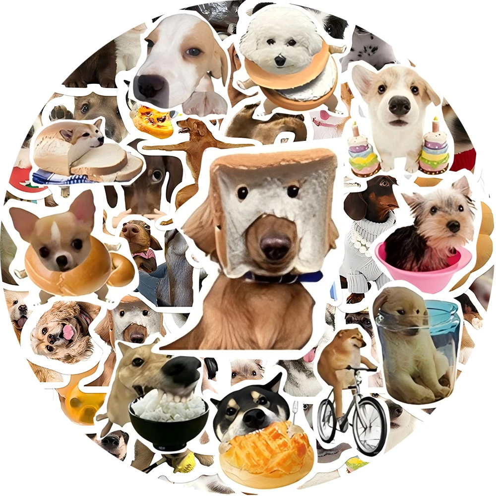 10/30/64 pçs bonito dos desenhos animados adesivos de cão de estimação engraçado animal meme decalques brinquedo diy bagagem papelaria telefone carro graffiti adesivo para criança