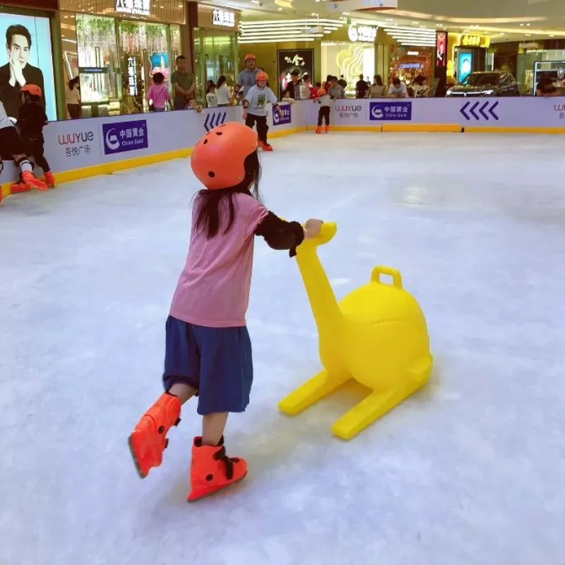 Resort Ride-On Ice Skate Assistant | Tourist Pusher Trainer | Vacation Activity Equipment