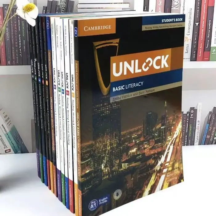 

12 Volumes of Cambridge English Textbook Unlock Second Edition Reading Edition F/1/2/3/4/5 Full Set Study English Book