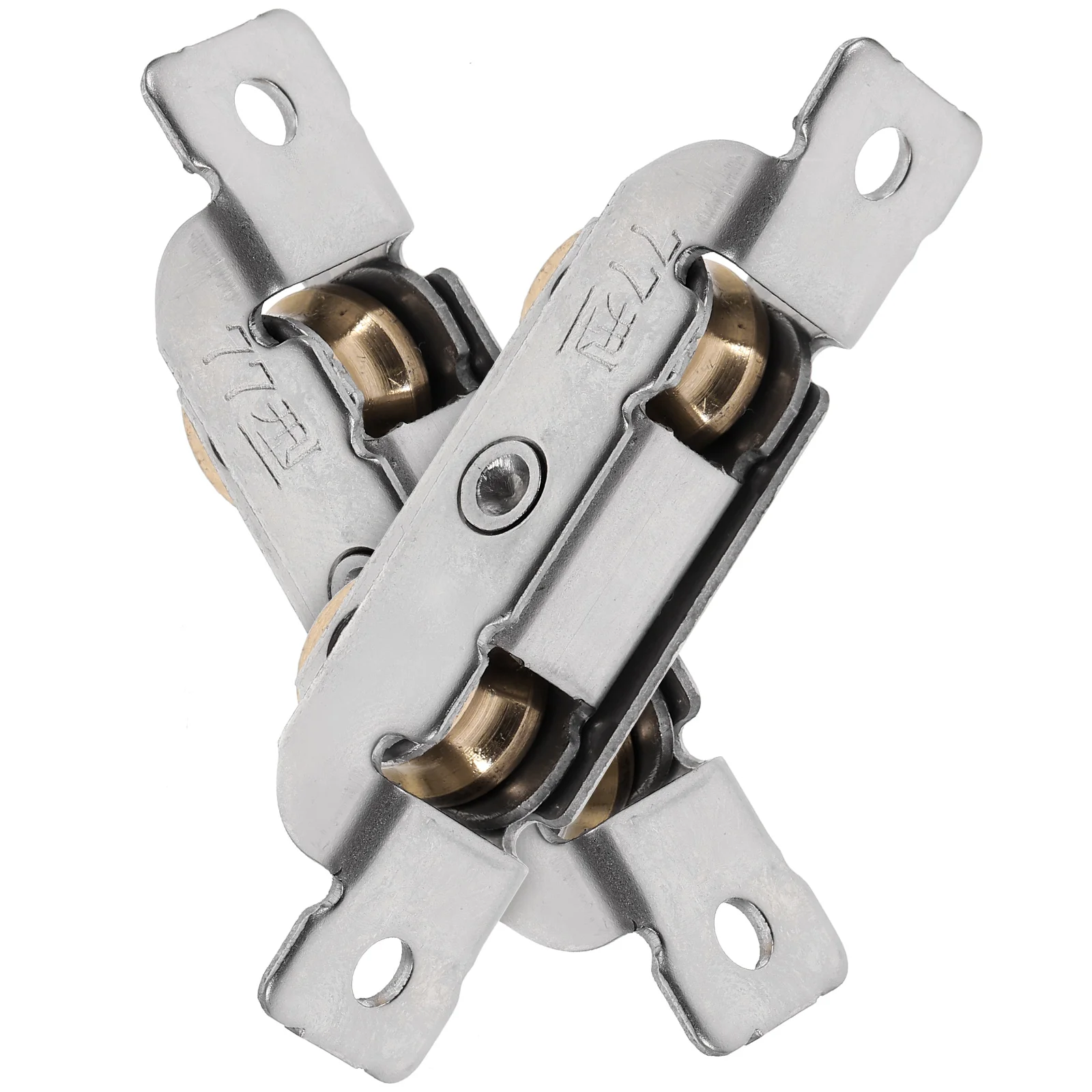 

2pcs Sliding Door Rollers Stainless Steel Hardware Smooth Glass Door Wheels Replacement Track Pulley System Wardrobe
