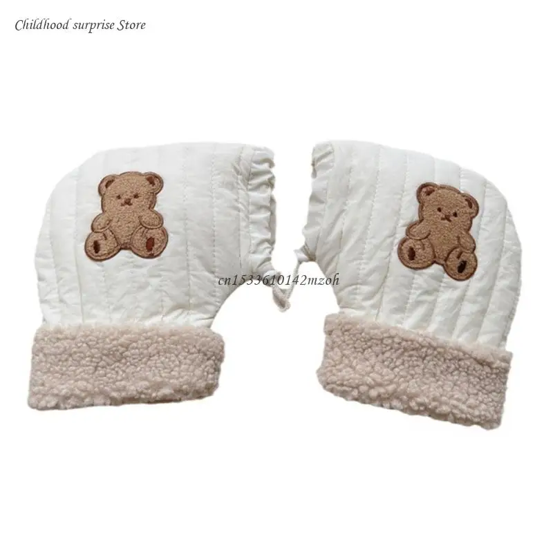 Outdoor Sports Mittens Cartoon Bear Hands Warmer Cycling Accessory for Winter Dropship