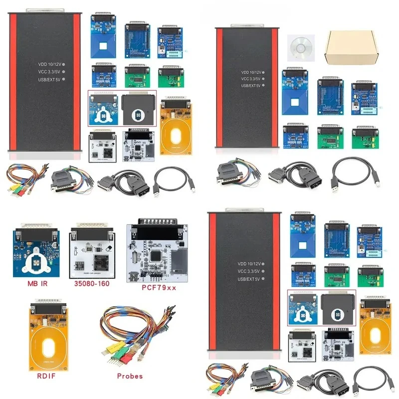 Programmer OBD2 Diagnostic Tool ECU Tacho IMMO Reset Mileage Correction Key Programming with Full Adapters