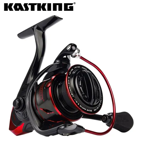 Imagen 1 del producto KastKing-carrete giratorio Sharky III para pesca en agua dulce y salada, accesorio con cuerpo de Metal duradero, arrastre máximo de 18KG, 10 + 1