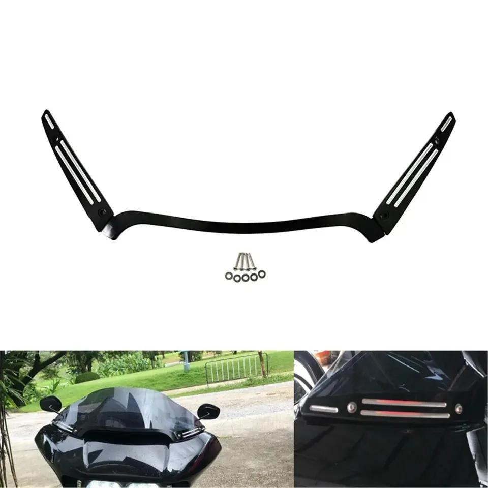 Motorcycle Windshield Center Side Trim Kit Black For Harley Touring Road Glide Ultra FLTRUSE FLTRU Special FLTRXS 2015-Up