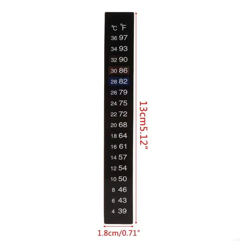 KXRC 10Pcs On Thermometer Strips Vertical Stickers Digital Temperature Display for Fermenting Wine Beer 64℉ 93℉