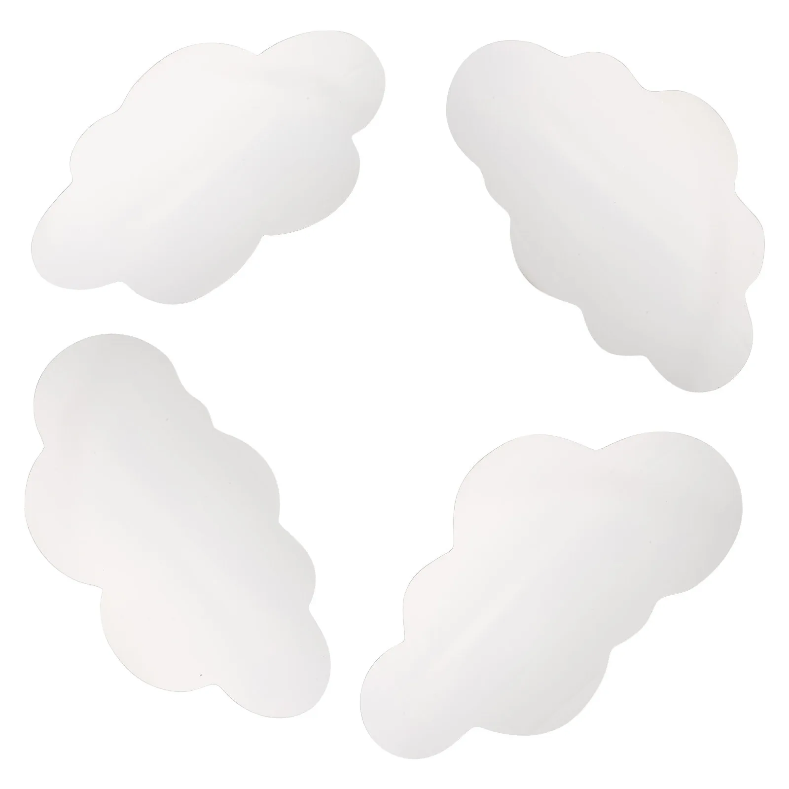 

4Pcs Cloud Mirror Acrylic Decorative Wall Sticker Self Adhesive Retro Nordic Decor Bedroom Living Room Bathroom Vanity Dorm Room