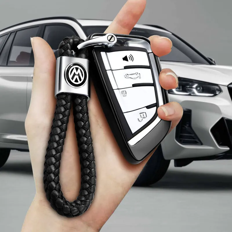 Car Metal Badge Emblem Keychain Creative Key Holder Key Ring for VW Golf 7 MK7 Tiguan MK2 for Seat Ateca Leon FR Ibiza Skoda view 5